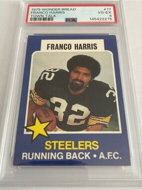 1975 Wonder Bread Franco Harris #17 PSA 4 VG-EX HOF Pittsburgh Steelers